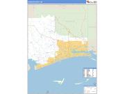 Harrison County, MS <br /> Wall Map <br /> Zip Code <br /> Basic Style 2024 Map