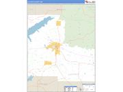 Lafayette County, MS <br /> Wall Map <br /> Zip Code <br /> Basic Style 2024 Map