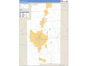 Lee County, MS <br /> Wall Map <br /> Zip Code <br /> Basic Style 2024 Map