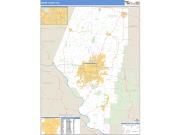 Boone County, MO <br /> Wall Map <br /> Zip Code <br /> Basic Style 2024 Map