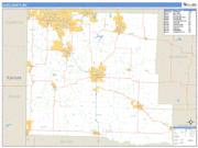 Cass County, MO <br /> Wall Map <br /> Zip Code <br /> Basic Style 2024 Map