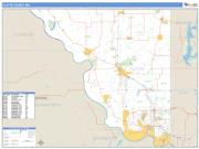 Platte County, MO <br /> Wall Map <br /> Zip Code <br /> Basic Style 2024 Map
