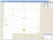 Shelby County, MO <br /> Wall Map <br /> Zip Code <br /> Basic Style 2024 Map