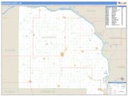 Saunders County, NE <br /> Wall Map <br /> Zip Code <br /> Basic Style 2024 Map