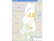 Coos County, NH <br /> Wall Map <br /> Zip Code <br /> Basic Style 2024 Map