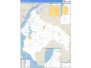 Salem County, NJ <br /> Wall Map <br /> Zip Code <br /> Basic Style 2024 Map