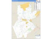 Somerset County, NJ <br /> Wall Map <br /> Zip Code <br /> Basic Style 2024 Map