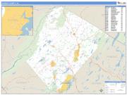 Sussex County, NJ <br /> Wall Map <br /> Zip Code <br /> Basic Style 2024 Map