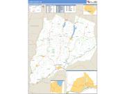 Otsego County, NY <br /> Wall Map <br /> Zip Code <br /> Basic Style 2024 Map