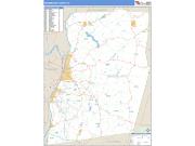 Rensselaer County, NY <br /> Wall Map <br /> Zip Code <br /> Basic Style 2024 Map