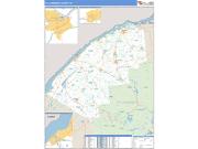 St. Lawrence County, NY <br /> Wall Map <br /> Zip Code <br /> Basic Style 2024 Map
