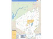 Saratoga County, NY <br /> Wall Map <br /> Zip Code <br /> Basic Style 2024 Map