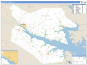 Beaufort County, NC <br /> Wall Map <br /> Zip Code <br /> Basic Style 2024 Map