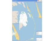 Dare County, NC <br /> Wall Map <br /> Zip Code <br /> Basic Style 2024 Map