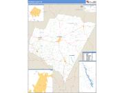 Franklin County, NC <br /> Wall Map <br /> Zip Code <br /> Basic Style 2024 Map