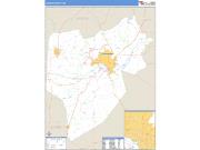 Lenoir County, NC <br /> Wall Map <br /> Zip Code <br /> Basic Style 2024 Map