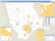 Moore County, NC <br /> Wall Map <br /> Zip Code <br /> Basic Style 2024 Map