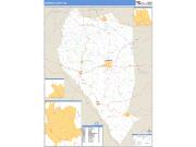 Sampson County, NC <br /> Wall Map <br /> Zip Code <br /> Basic Style 2024 Map