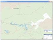 Swain County, NC <br /> Wall Map <br /> Zip Code <br /> Basic Style 2024 Map