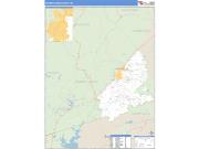 Transylvania County, NC <br /> Wall Map <br /> Zip Code <br /> Basic Style 2024 Map
