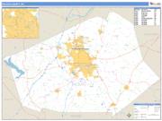Wilson County, NC <br /> Wall Map <br /> Zip Code <br /> Basic Style 2024 Map