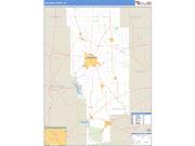 Ashland County, OH <br /> Wall Map <br /> Zip Code <br /> Basic Style 2024 Map