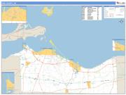Erie County, OH <br /> Wall Map <br /> Zip Code <br /> Basic Style 2024 Map