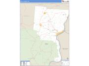 Gallia County, OH <br /> Wall Map <br /> Zip Code <br /> Basic Style 2024 Map