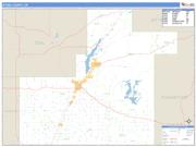 Atoka County, OK <br /> Wall Map <br /> Zip Code <br /> Basic Style 2024 Map