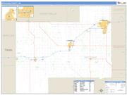 Beckham County, OK <br /> Wall Map <br /> Zip Code <br /> Basic Style 2024 Map