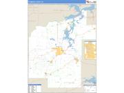Pittsburg County, OK <br /> Wall Map <br /> Zip Code <br /> Basic Style 2024 Map