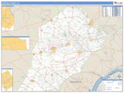 Chester County, PA <br /> Wall Map <br /> Zip Code <br /> Basic Style 2024 Map