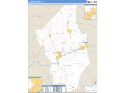 Columbia County, PA <br /> Wall Map <br /> Zip Code <br /> Basic Style 2024 Map
