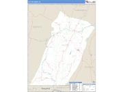 Fulton County, PA <br /> Wall Map <br /> Zip Code <br /> Basic Style 2024 Map