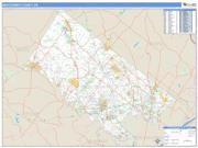 Montgomery County, PA <br /> Wall Map <br /> Zip Code <br /> Basic Style 2024 Map