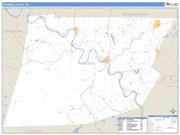 Wyoming County, PA <br /> Wall Map <br /> Zip Code <br /> Basic Style 2024 Map