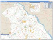York County, PA <br /> Wall Map <br /> Zip Code <br /> Basic Style 2024 Map