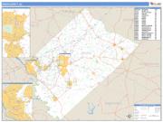 Aiken County, SC <br /> Wall Map <br /> Zip Code <br /> Basic Style 2024 Map