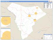 Allendale County, SC <br /> Wall Map <br /> Zip Code <br /> Basic Style 2024 Map