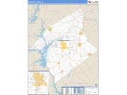 Anderson County, SC <br /> Wall Map <br /> Zip Code <br /> Basic Style 2024 Map