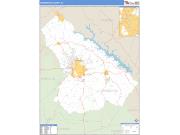 Greenwood County, SC <br /> Wall Map <br /> Zip Code <br /> Basic Style 2024 Map