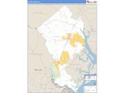 Jasper County, SC <br /> Wall Map <br /> Zip Code <br /> Basic Style 2024 Map