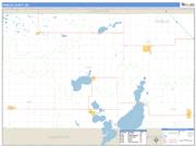 Hamlin County, SD <br /> Wall Map <br /> Zip Code <br /> Basic Style 2024 Map