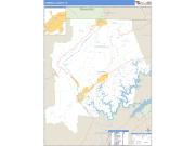 Campbell County, TN <br /> Wall Map <br /> Zip Code <br /> Basic Style 2024 Map