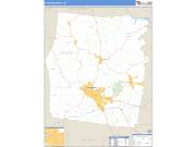 Dickson County, TN <br /> Wall Map <br /> Zip Code <br /> Basic Style 2024 Map