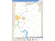 Hardin County, TN <br /> Wall Map <br /> Zip Code <br /> Basic Style 2024 Map