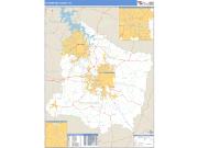 Rutherford County, TN <br /> Wall Map <br /> Zip Code <br /> Basic Style 2024 Map