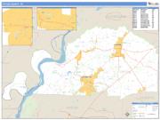 Tipton County, TN <br /> Wall Map <br /> Zip Code <br /> Basic Style 2024 Map