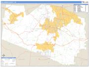 Williamson County, TN <br /> Wall Map <br /> Zip Code <br /> Basic Style 2024 Map
