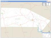 Bandera County, TX <br /> Wall Map <br /> Zip Code <br /> Basic Style 2024 Map